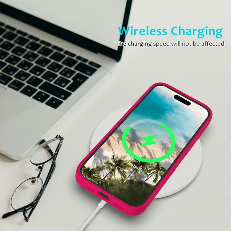 For iPhone 16 Plus Solid Color Silicone Phone Case(Rose Red) by buy2fix