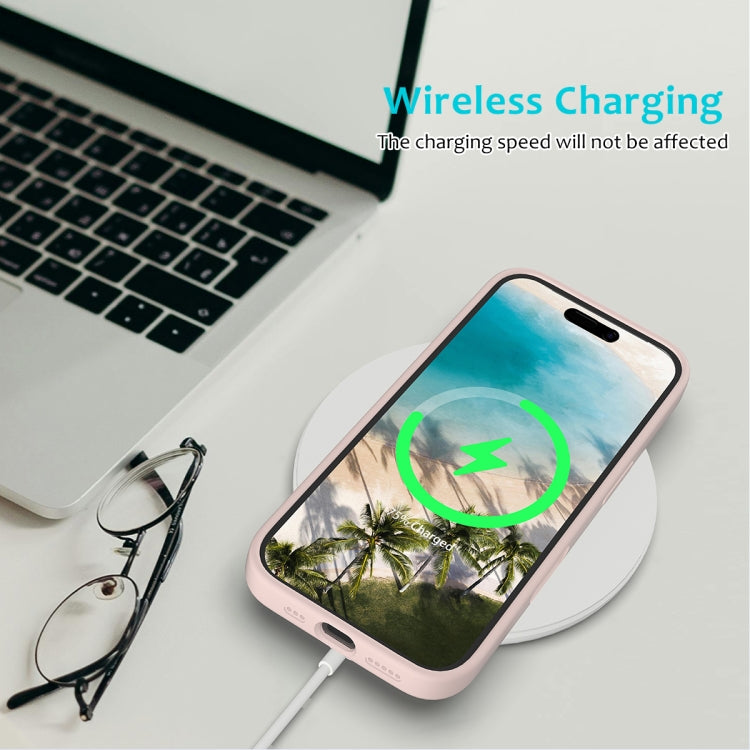 For iPhone 16 Plus Solid Color Silicone Phone Case(Sand Pink) by buy2fix