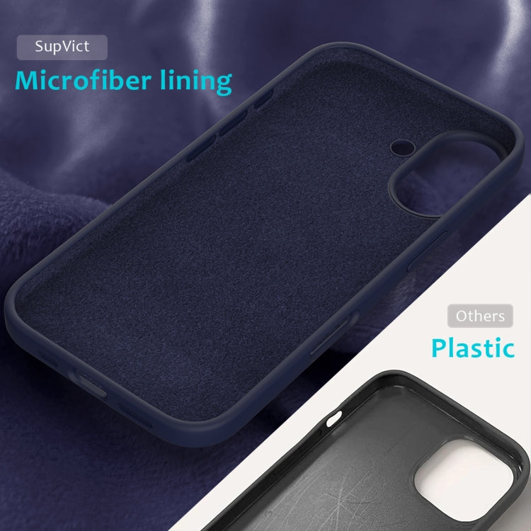 For iPhone 16 Plus Solid Color Silicone Phone Case(Midnight Blue) by buy2fix