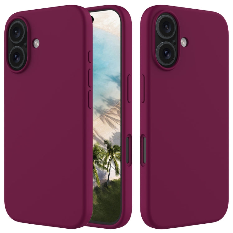 For iPhone 16 Plus Solid Color Silicone Phone Case(Violet) by buy2fix