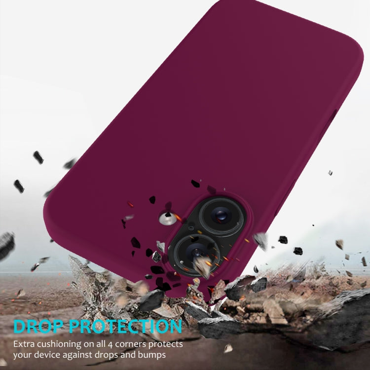 For iPhone 16 Plus Solid Color Silicone Phone Case(Violet) by buy2fix