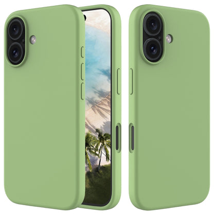 For iPhone 16 Solid Color Silicone Phone Case(Mint Green) by buy2fix