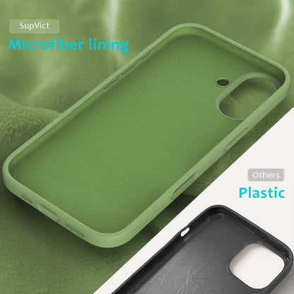 For iPhone 16 Solid Color Silicone Phone Case(Mint Green) by buy2fix