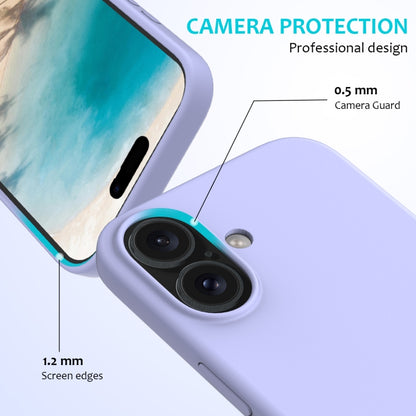 For iPhone 16 Solid Color Silicone Phone Case(Purple) by buy2fix