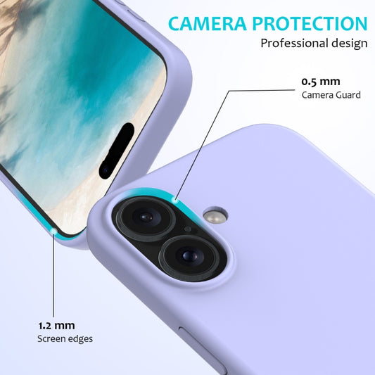 For iPhone 16 Solid Color Silicone Phone Case(Purple) by buy2fix