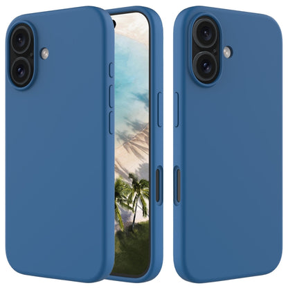 For iPhone 16 Solid Color Silicone Phone Case(Cobalt Blue) by buy2fix