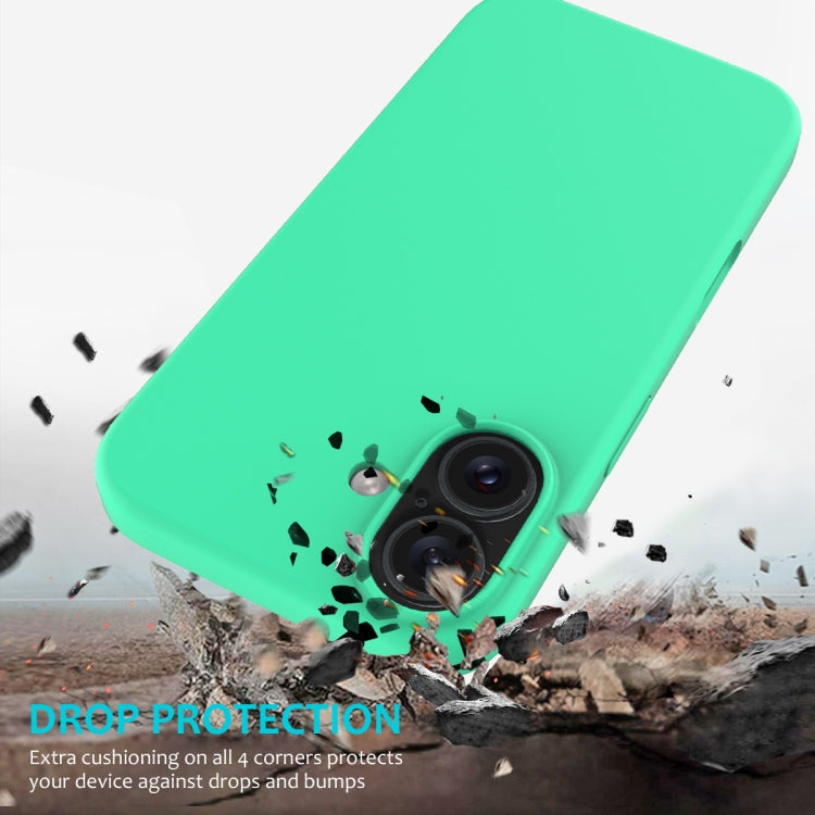 For iPhone 16 Solid Color Silicone Phone Case(Green) by buy2fix