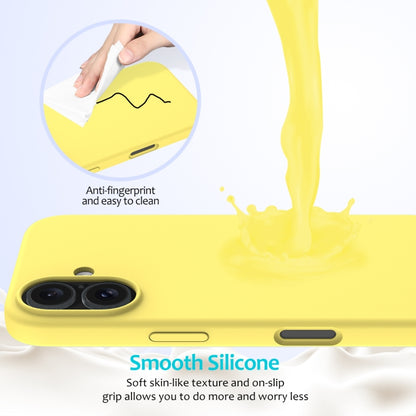 For iPhone 16 Solid Color Silicone Phone Case(Lemon Yellow) by buy2fix
