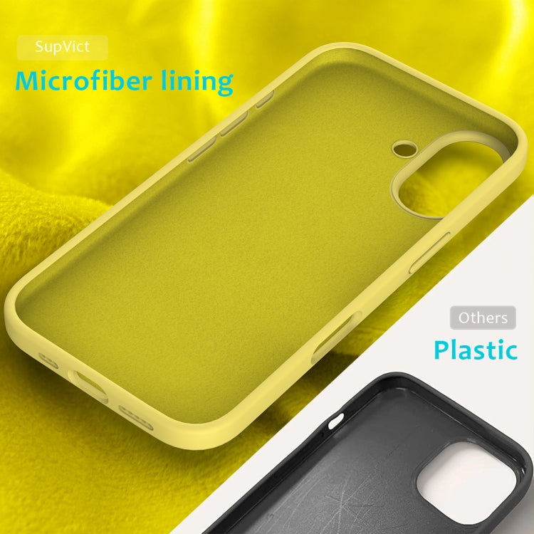 For iPhone 16 Solid Color Silicone Phone Case(Lemon Yellow) by buy2fix