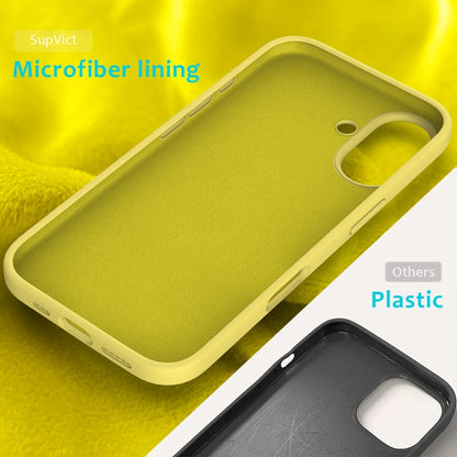 For iPhone 16 Solid Color Silicone Phone Case(Lemon Yellow) by buy2fix