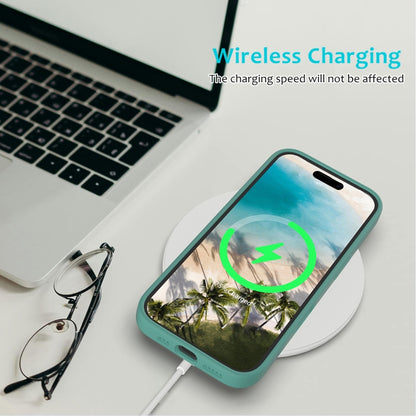 For iPhone 16 Solid Color Silicone Phone Case(Pine Needle Green) by buy2fix