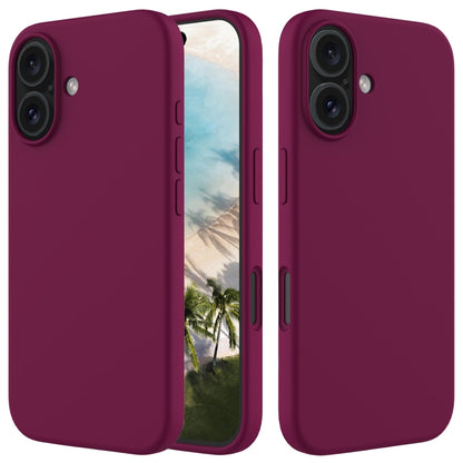 For iPhone 16 Solid Color Silicone Phone Case(Violet) by buy2fix