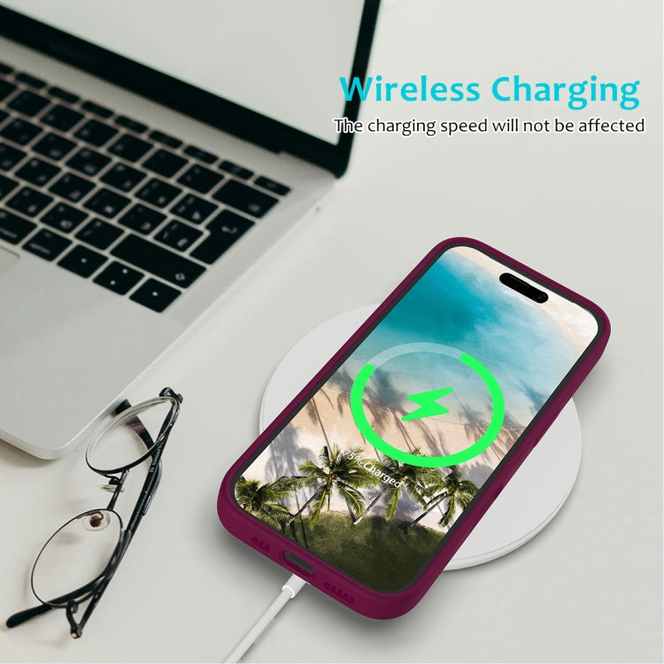 For iPhone 16 Solid Color Silicone Phone Case(Violet) by buy2fix