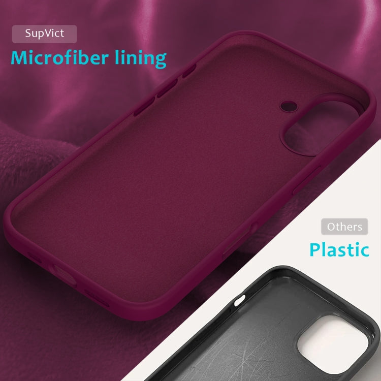 For iPhone 16 Solid Color Silicone Phone Case(Violet) by buy2fix
