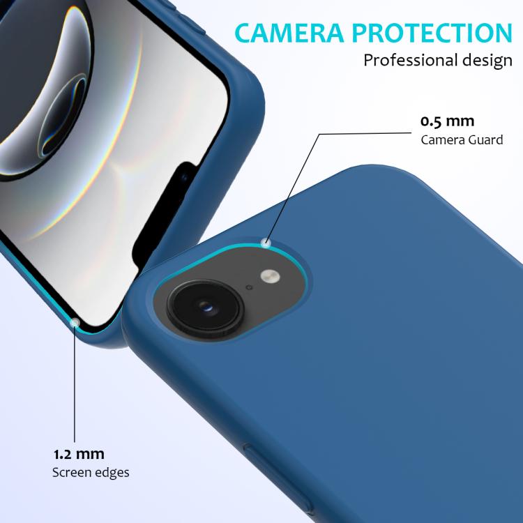 For iPhone 16e Solid Color Silicone Phone Case(Cobalt Blue) - iPhone 16e Cases by buy2fix | Online Shopping UK | buy2fix