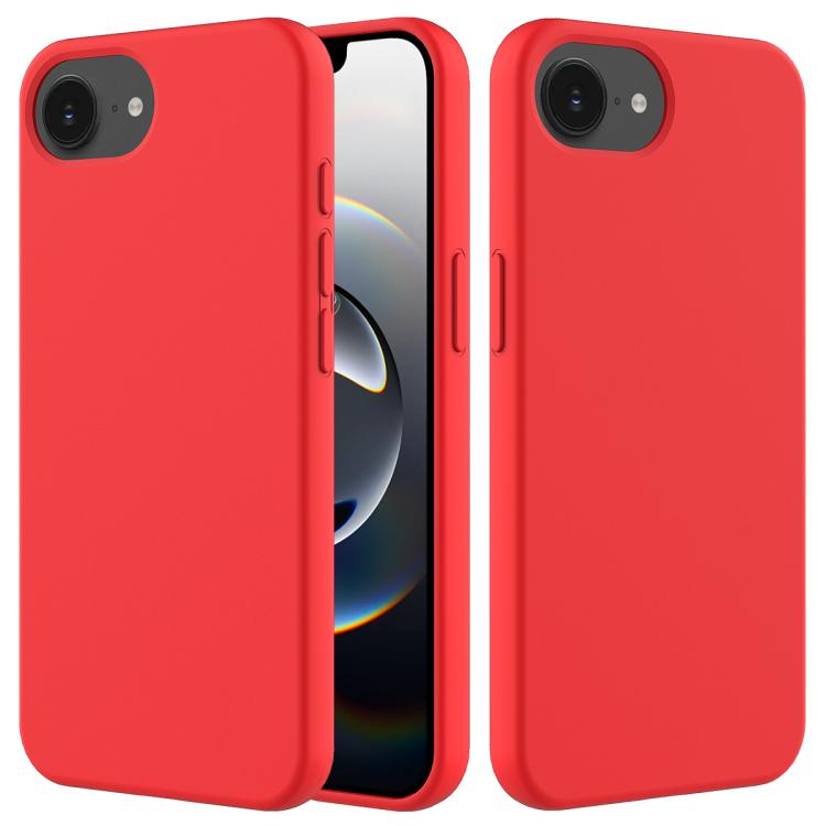 For iPhone 16e Solid Color Silicone Phone Case(Red) - iPhone 16e Cases by buy2fix | Online Shopping UK | buy2fix