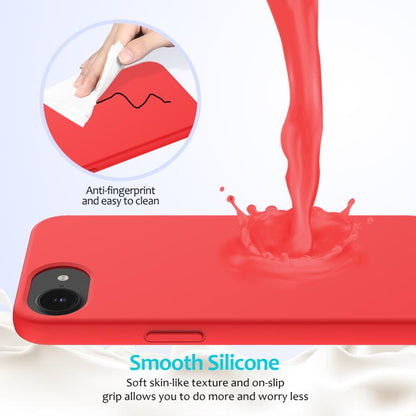 For iPhone 16e Solid Color Silicone Phone Case(Red) - iPhone 16e Cases by buy2fix | Online Shopping UK | buy2fix