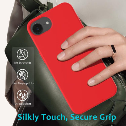 For iPhone 16e Solid Color Silicone Phone Case(Red) - iPhone 16e Cases by buy2fix | Online Shopping UK | buy2fix