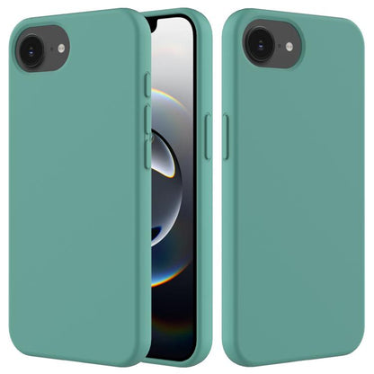 For iPhone 16e Solid Color Silicone Phone Case(Pine Needle Green) - iPhone 16e Cases by buy2fix | Online Shopping UK | buy2fix