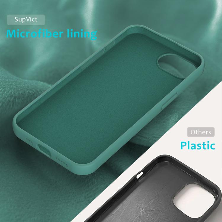 For iPhone 16e Solid Color Silicone Phone Case(Pine Needle Green) - iPhone 16e Cases by buy2fix | Online Shopping UK | buy2fix