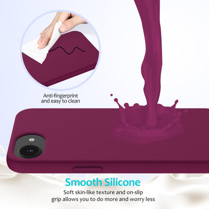 For iPhone 16e Solid Color Silicone Phone Case(Violet) - iPhone 16e Cases by buy2fix | Online Shopping UK | buy2fix