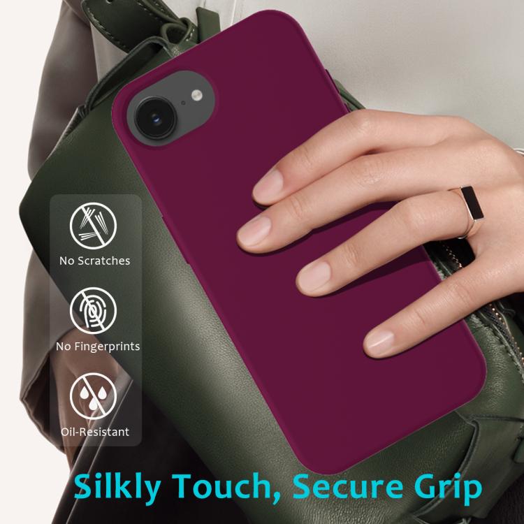 For iPhone 16e Solid Color Silicone Phone Case(Violet) - iPhone 16e Cases by buy2fix | Online Shopping UK | buy2fix