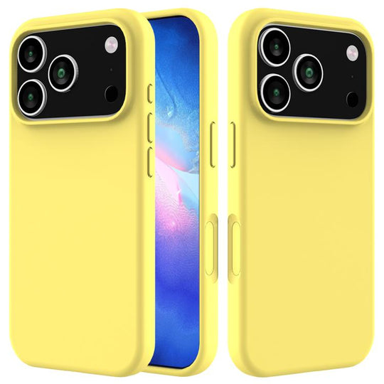 For iPhone 18 Pro Max / 17 Pro Max Solid Color Silicone Phone Case(Lemon Yellow)