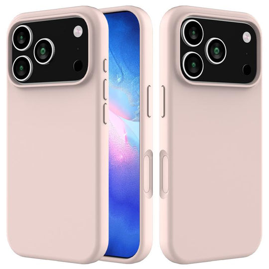 For iPhone 18 Pro Max / 17 Pro Max Solid Color Silicone Phone Case(Sand Pink)