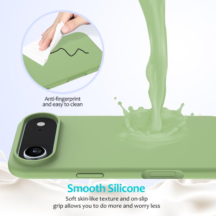 For iPhone Air Solid Color Silicone Phone Case(Mint Green) - iPhone Air Cases by buy2fix | Online Shopping UK | buy2fix