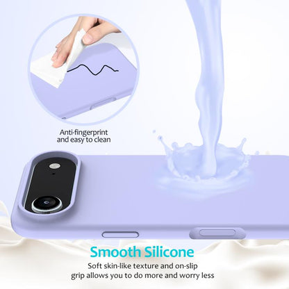 For iPhone Air Solid Color Silicone Phone Case(Purple) - iPhone Air Cases by buy2fix | Online Shopping UK | buy2fix