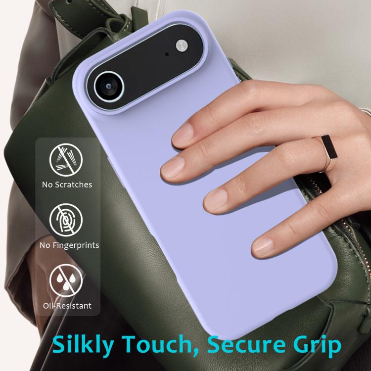For iPhone Air Solid Color Silicone Phone Case(Purple) - iPhone Air Cases by buy2fix | Online Shopping UK | buy2fix