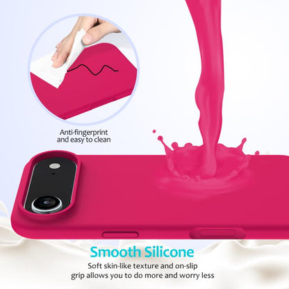 For iPhone Air Solid Color Silicone Phone Case(Rose Red) - iPhone Air Cases by buy2fix | Online Shopping UK | buy2fix