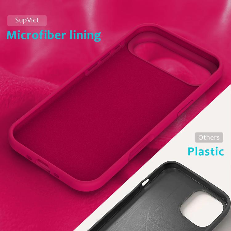 For iPhone Air Solid Color Silicone Phone Case(Rose Red) - iPhone Air Cases by buy2fix | Online Shopping UK | buy2fix