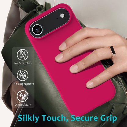 For iPhone Air Solid Color Silicone Phone Case(Rose Red) - iPhone Air Cases by buy2fix | Online Shopping UK | buy2fix