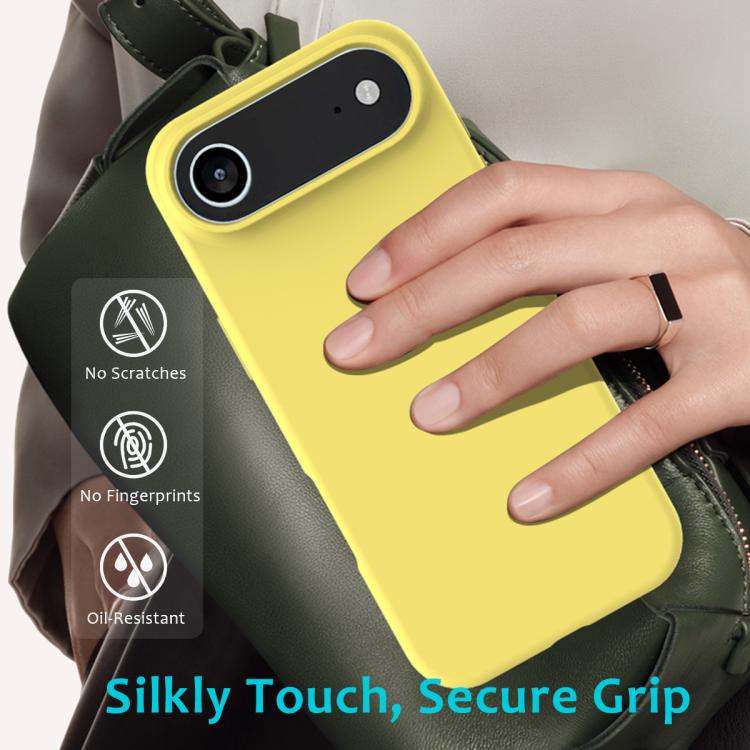 For iPhone Air Solid Color Silicone Phone Case(Lemon Yellow) - iPhone Air Cases by buy2fix | Online Shopping UK | buy2fix
