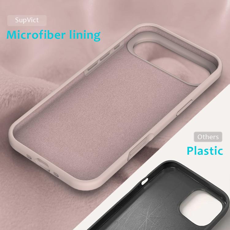 For iPhone Air Solid Color Silicone Phone Case(Sand Pink) - iPhone Air Cases by buy2fix | Online Shopping UK | buy2fix