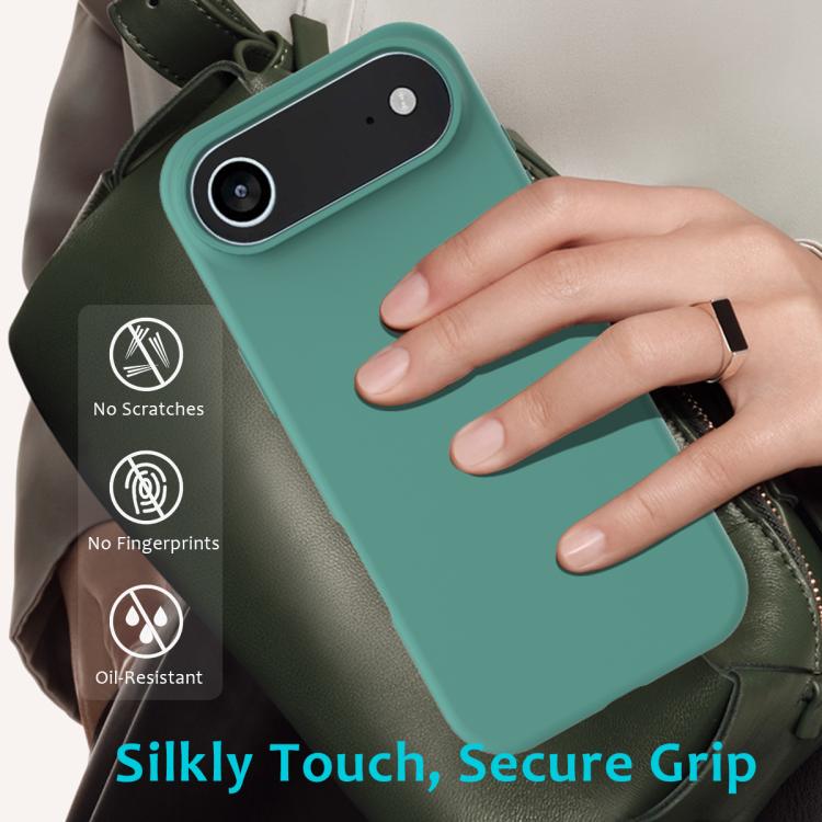 For iPhone Air Solid Color Silicone Phone Case(Pine Needle Green) - iPhone Air Cases by buy2fix | Online Shopping UK | buy2fix
