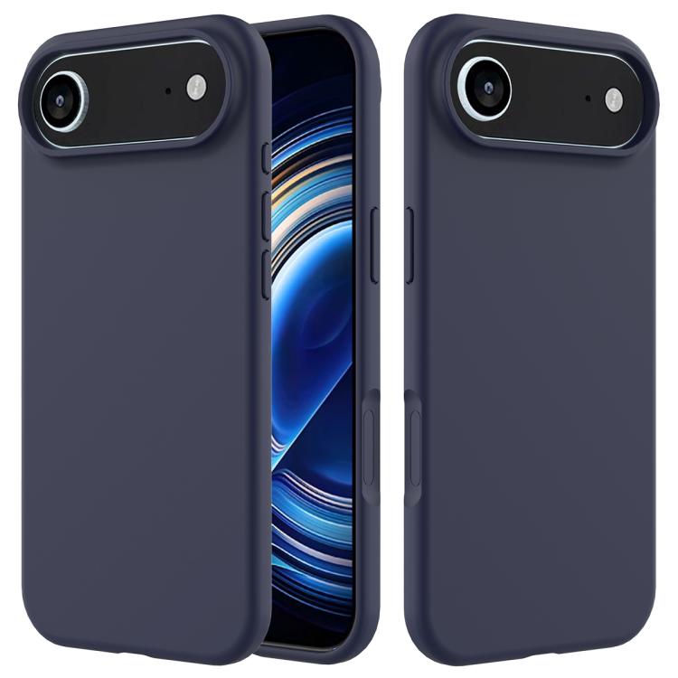 For iPhone Air Solid Color Silicone Phone Case(Midnight Blue) - iPhone Air Cases by buy2fix | Online Shopping UK | buy2fix