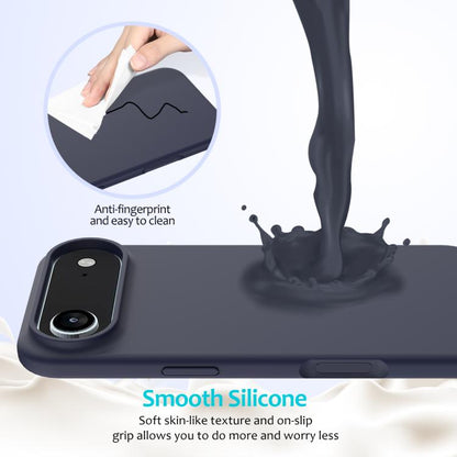 For iPhone Air Solid Color Silicone Phone Case(Midnight Blue) - iPhone Air Cases by buy2fix | Online Shopping UK | buy2fix