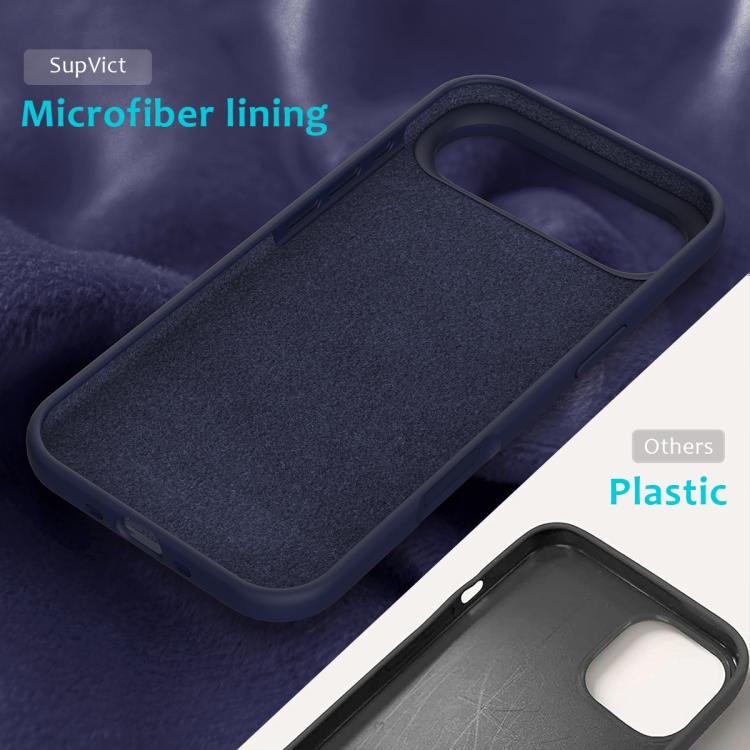 For iPhone Air Solid Color Silicone Phone Case(Midnight Blue) - iPhone Air Cases by buy2fix | Online Shopping UK | buy2fix