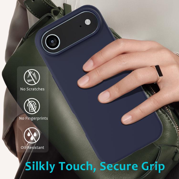 For iPhone Air Solid Color Silicone Phone Case(Midnight Blue) - iPhone Air Cases by buy2fix | Online Shopping UK | buy2fix
