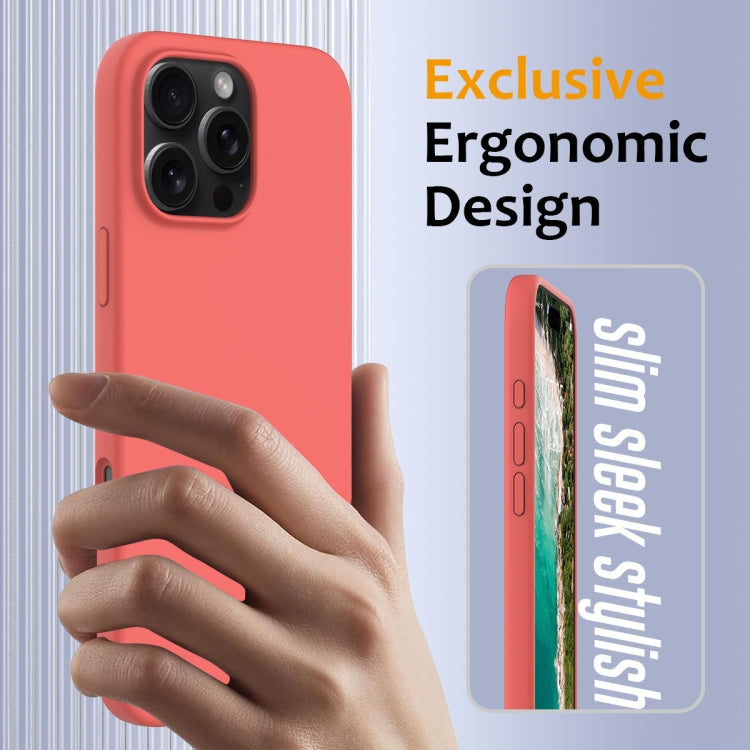 For iPhone 16 Pro Max Shockproof Silicone Magsafe Phone Case(Pink Orange) by buy2fix