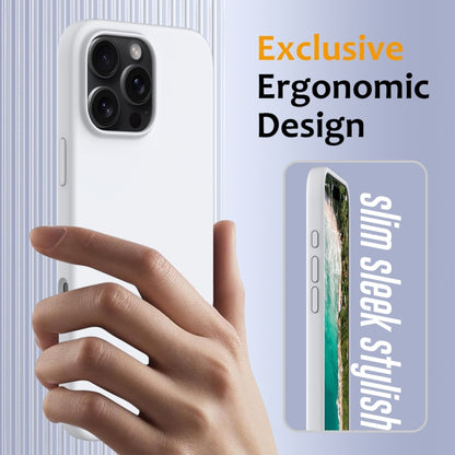 For iPhone 16 Pro Shockproof Silicone Magsafe Phone Case(White) by buy2fix