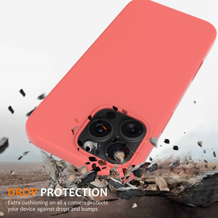 For iPhone 16 Pro Shockproof Silicone Magsafe Phone Case(Pink Orange) by buy2fix