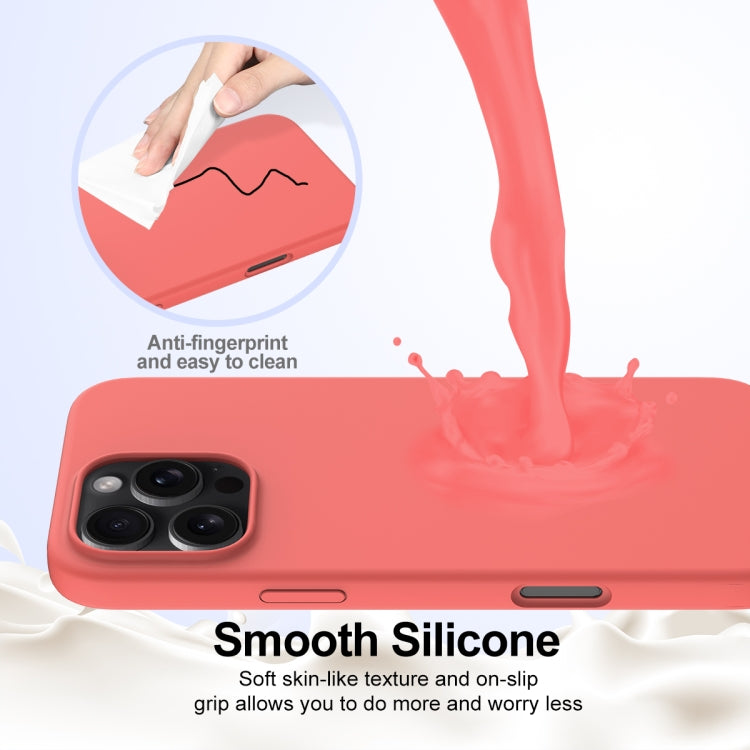 For iPhone 16 Pro Shockproof Silicone Magsafe Phone Case(Pink Orange) by buy2fix