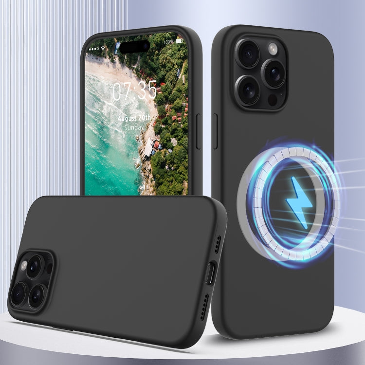 For iPhone 16 Pro Shockproof Silicone Magsafe Phone Case(Black) by buy2fix