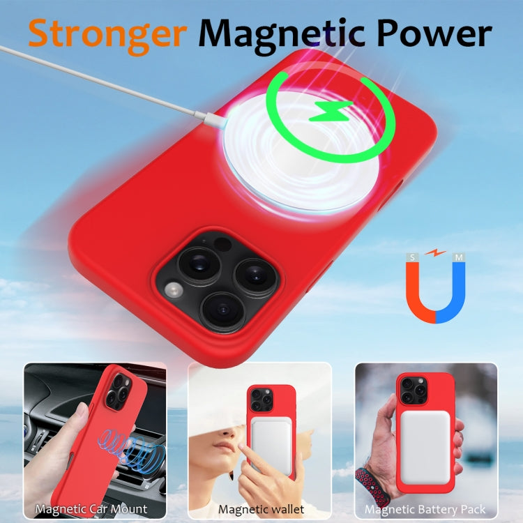 For iPhone 16 Pro Shockproof Silicone Magsafe Phone Case(Red) by buy2fix