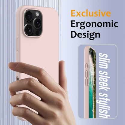 For iPhone 16 Pro Shockproof Silicone Magsafe Phone Case(Sand Pink) by buy2fix