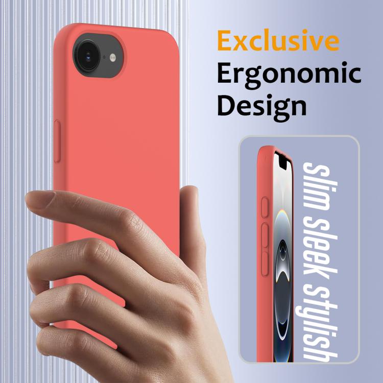 For iPhone 16e Shockproof Silicone Magsafe Phone Case(Pink Orange) - iPhone 16e Cases by buy2fix | Online Shopping UK | buy2fix