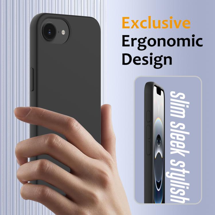 For iPhone 16e Shockproof Silicone Magsafe Phone Case(Black) - iPhone 16e Cases by buy2fix | Online Shopping UK | buy2fix